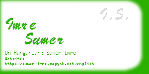 imre sumer business card